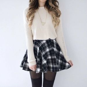 Kerina Wang plaid skirt
